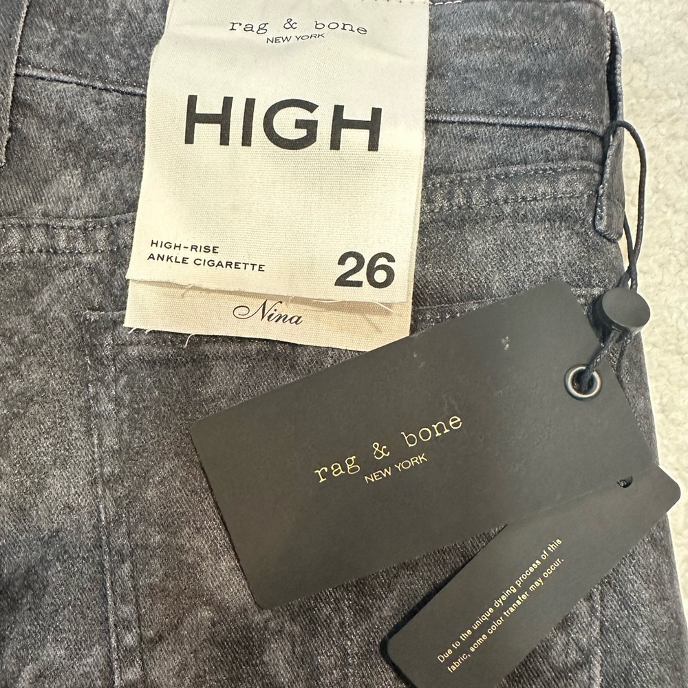 Rag & Bone - Hige Rise Cigarette Wax Jeans - NWT